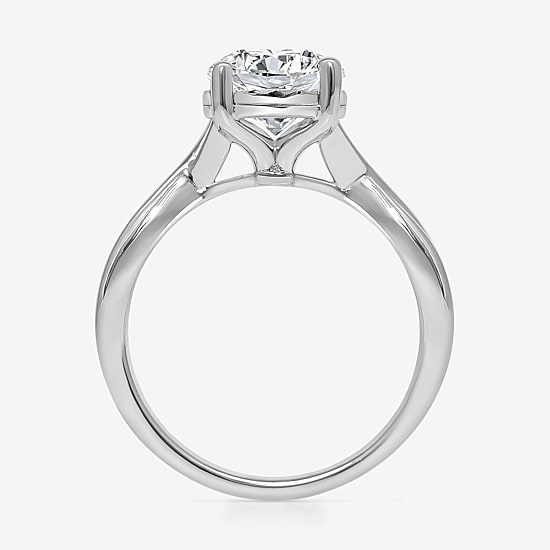 (I / Si2) Womens 2 CT. T.W. Lab Grown White Diamond Sterling Silver Round Solitaire Engagement Ring