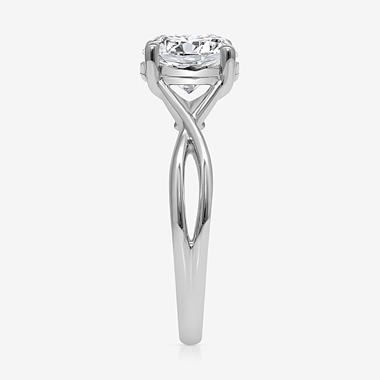 (I / Si2) Womens 2 CT. T.W. Lab Grown White Diamond Sterling Silver Round Solitaire Engagement Ring