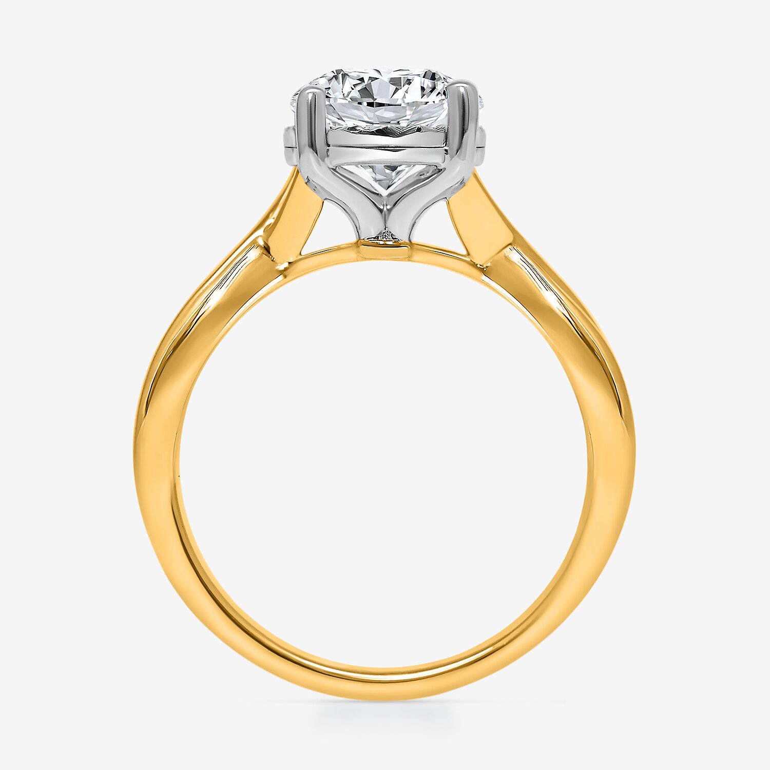 (I / Si2) Womens 2 CT. T.W. Lab Grown White Diamond Sterling Silver Round Solitaire Engagement Ring