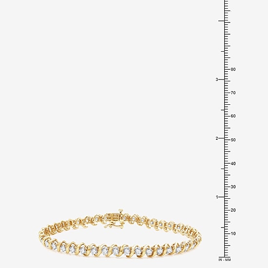 (G / Si1-Si2) Womens 4 CT. T.W. Lab Grown White Diamond Sterling Silver 7.5 Inch Tennis Bracelet