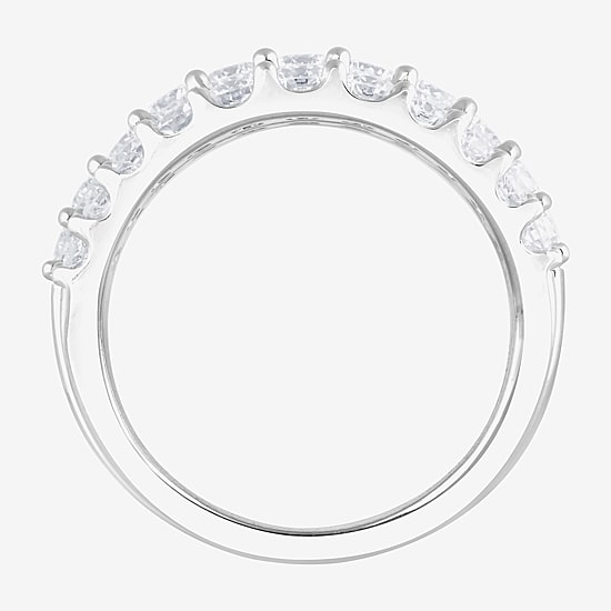 (F, Si2) Womens 2 CT. T.W. Lab Grown White Diamond Sterling Silver Band