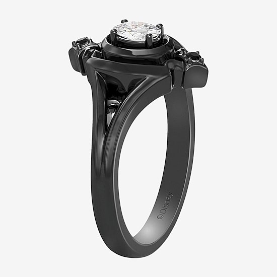 Enchanted Disney Fine Jewelry (F,Si1), Maleficent Womens 1/4 CT. T.W. Lab Grown White Diamond Sterling Silver Maleficent Cocktail Ring