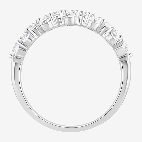(F, Si2) Womens 1 CT. T.W. Lab Grown White Diamond Sterling Silver Cocktail Ring