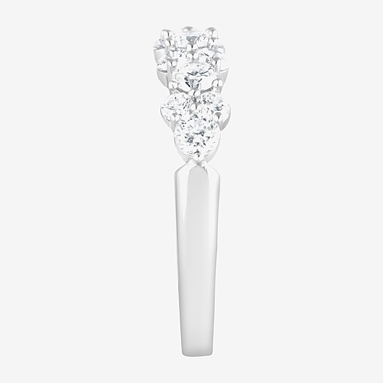 (F, Si2) Womens 1 CT. T.W. Lab Grown White Diamond Sterling Silver Cocktail Ring