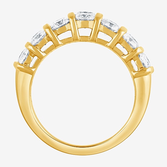 (F, Si2) Womens 3 3/8 Ct. T.W. Lab Grown White Diamond 14K Gold Over Silver Band