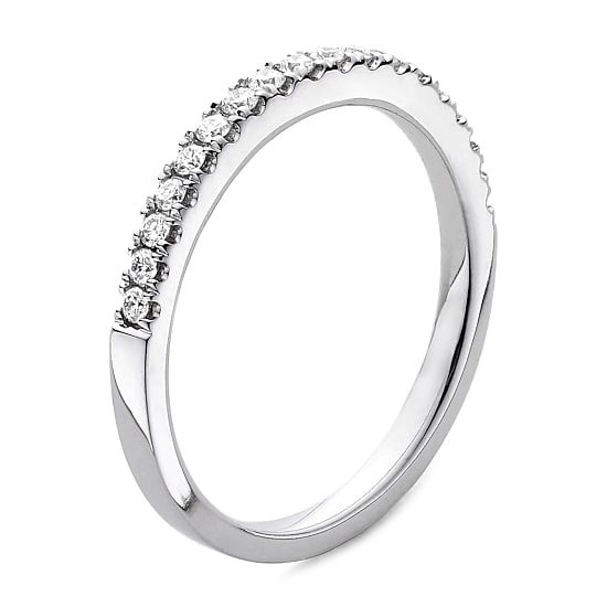 Modern Bride® Signature 1/4 CT. T. W. Diamond 14K White Gold Wedding Band
