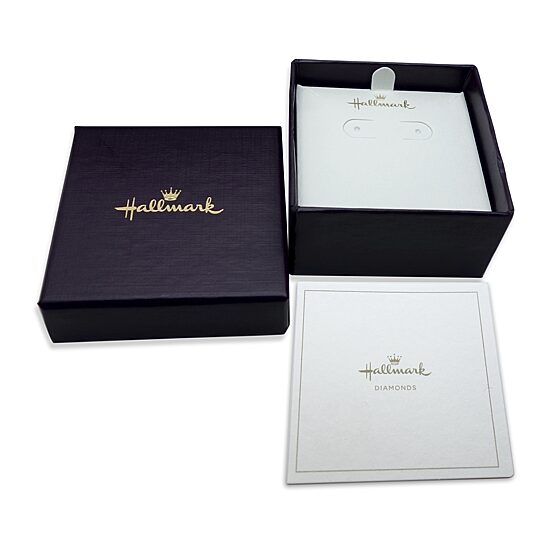 Hallmark Diamonds 1/10 CT. T.W.  Diamond Heart Key Pendant Necklace