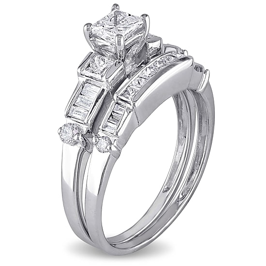 1 CT.T.W. Natural Diamond 14K Gold Bridal Set