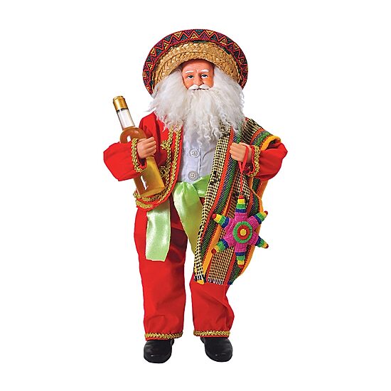 18" Fiesta Christmas Santa Figurine