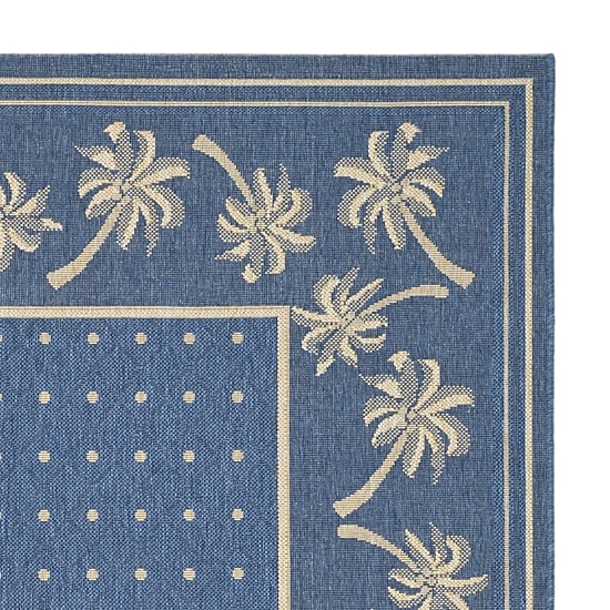 Safavieh Courtyard Collection Moema Floral Indoor/Outdoor Runner Rug
