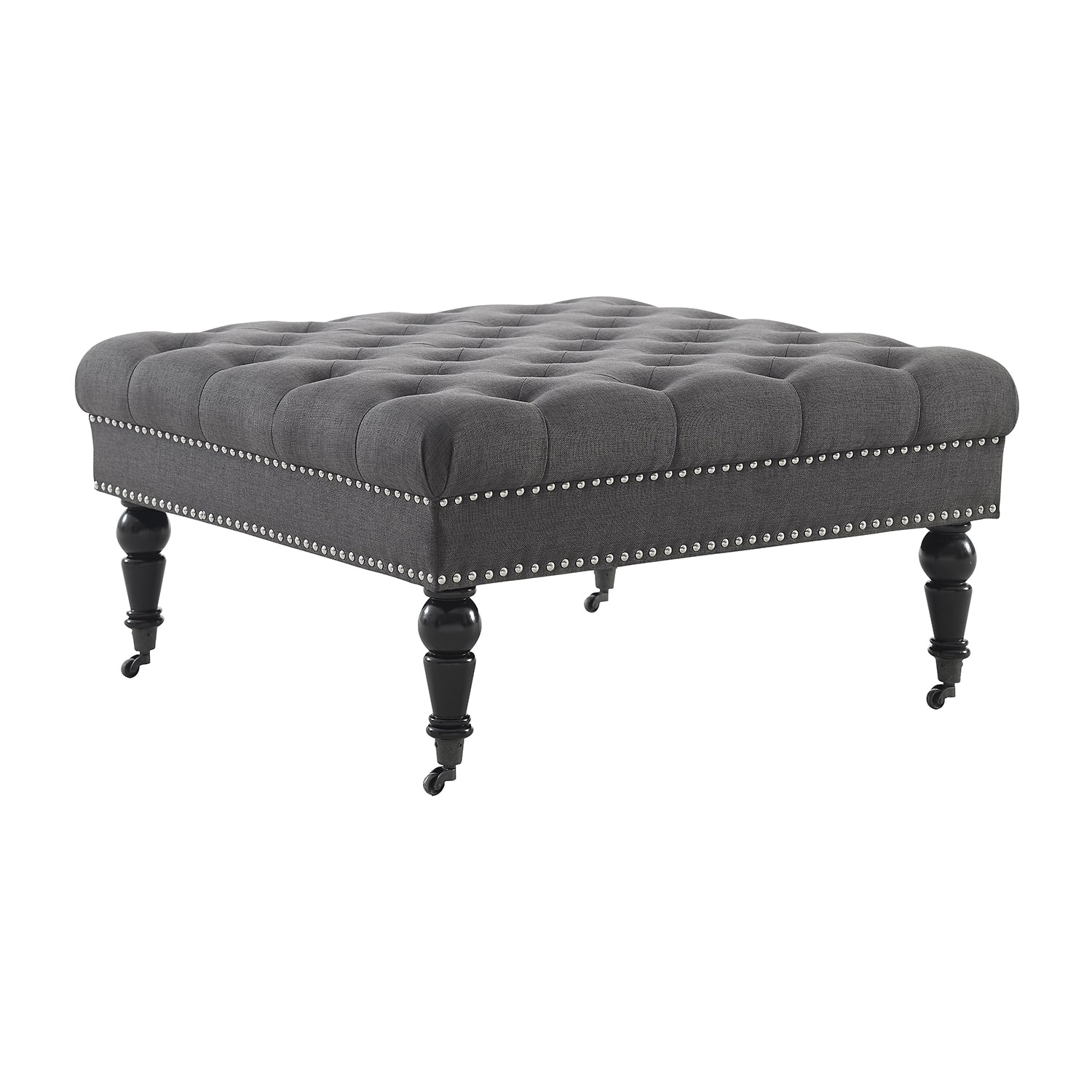 Linon Isabelle Square Tufted Ottoman