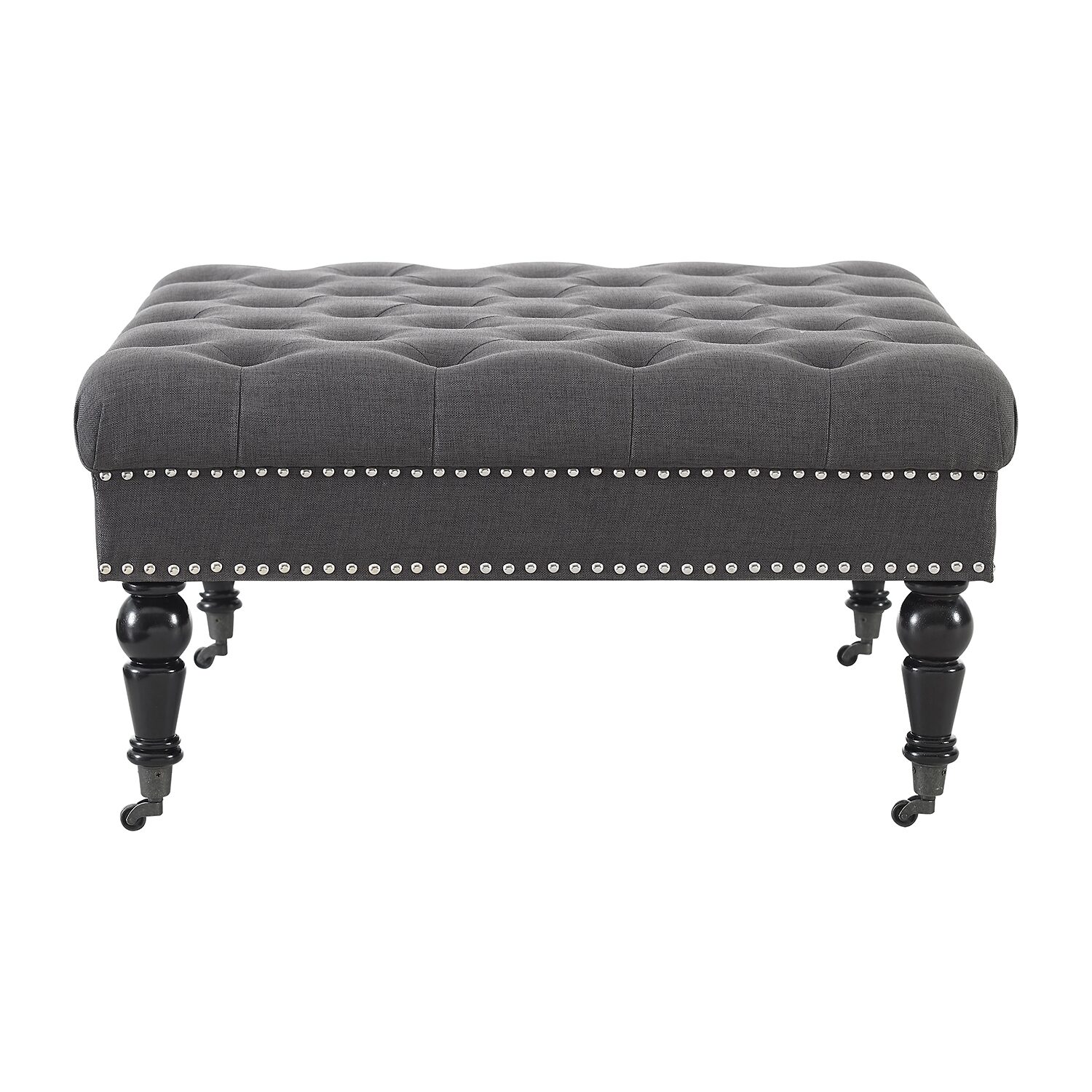 Linon Isabelle Square Tufted Ottoman