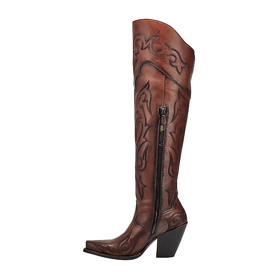 Dan Post Womens Wide Calf Block Heel Over the Knee Boots