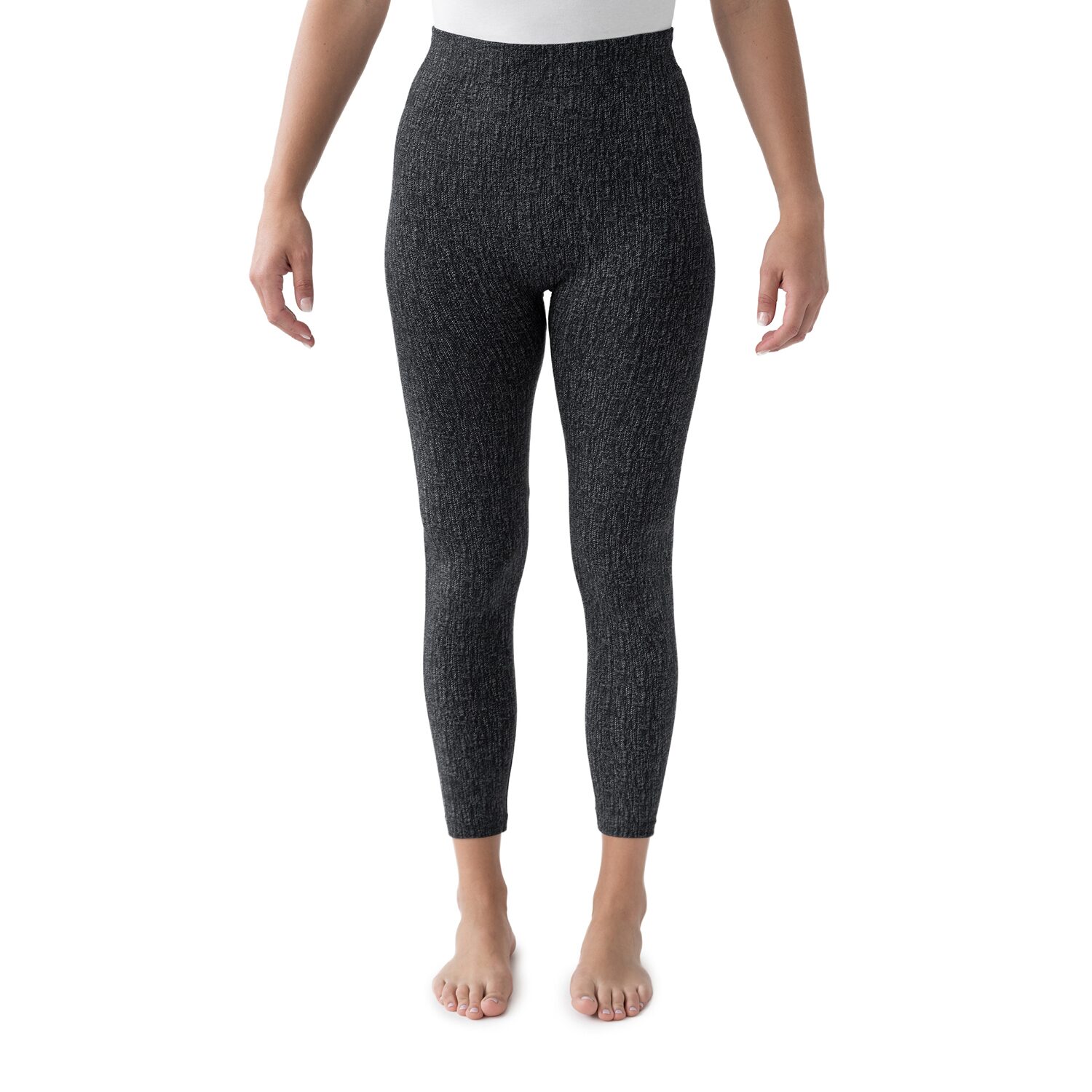 Muk Luks Faux Denim Womens Comfort Waistband Full Length Leggings
