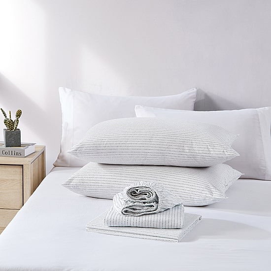 City Scene Cotton Percale 200TC Easy Care Sheet Set