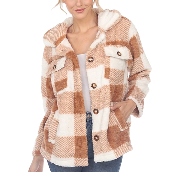 White Mark Womens Lightweight Shirt Jacket