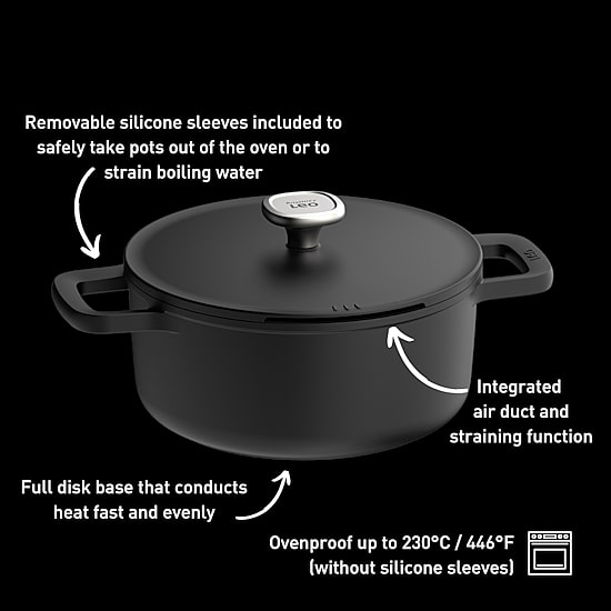 BergHOFF Leo Phantom Ceramic 2.7-qt. Non-Stick Stockpot