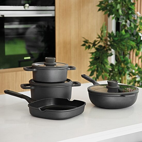 BergHOFF Leo Stone+  Cramic 3-qt. Non-Stick Stockpot with Lid