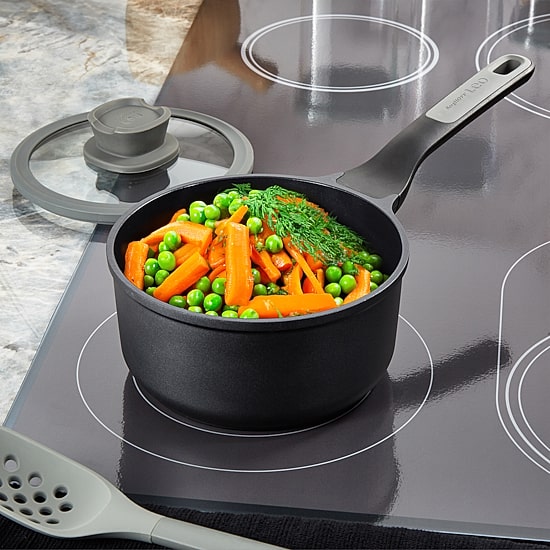 BergHOFF Leo Stone+ Ceramic 2-qt. Non-Stick Sauce Pan with Lid