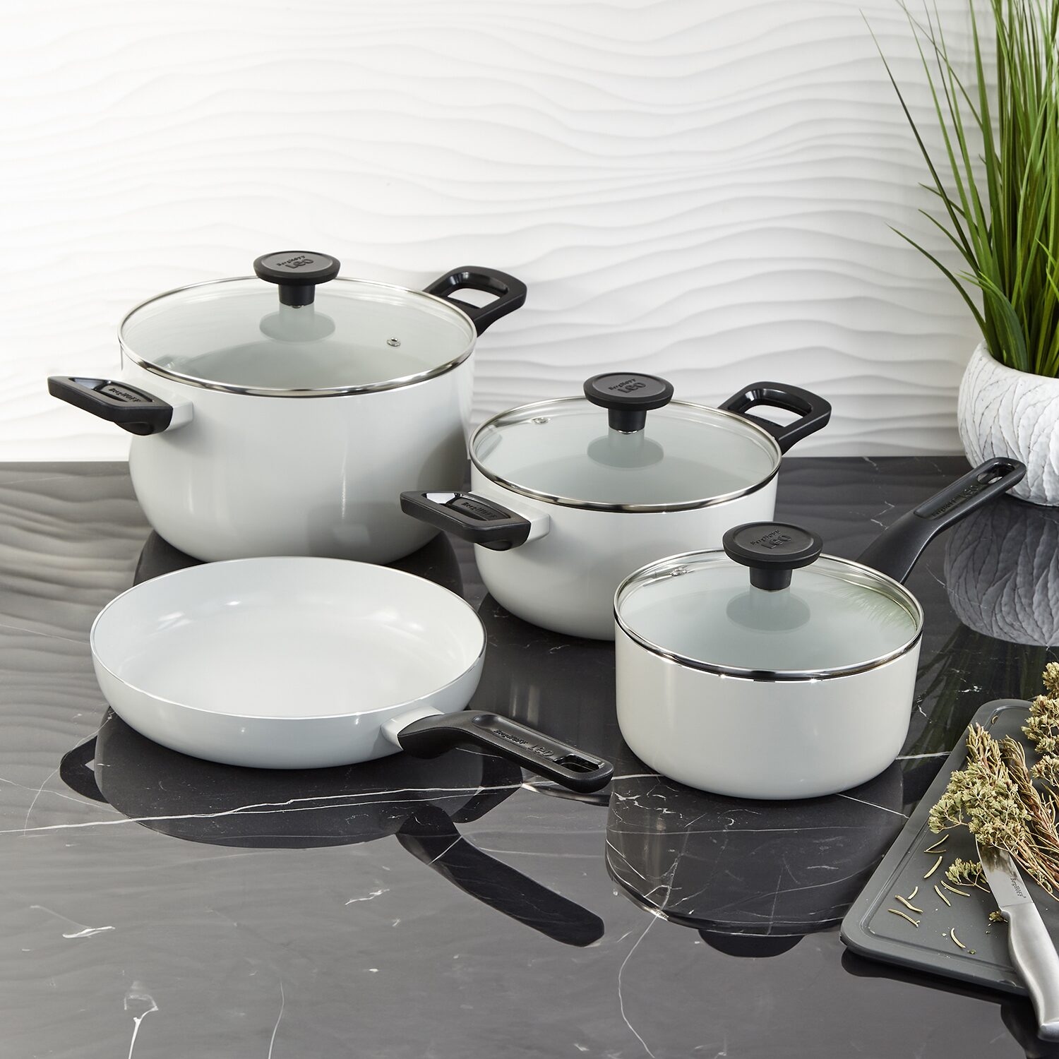 BergHOFF Leo Glints Ceramic Non-Stick 7-pc. Cookware Set