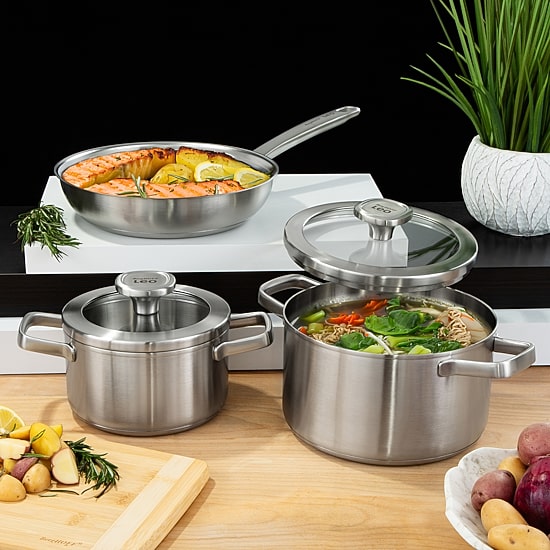 BergHOFF Leo Graphite Recycled 18/10 Stainless Steel 10" Frying Pan