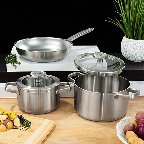 BergHOFF Leo Graphite Recycled 18/10 Stainless Steel 10" Frying Pan