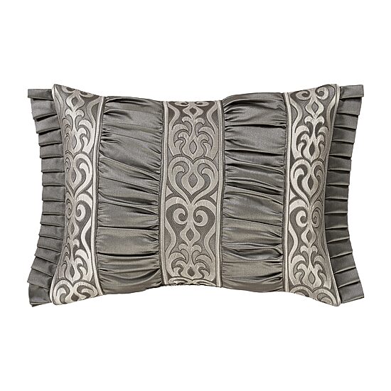 Queen Street Blythe Silver Rectangular Throw Pillow