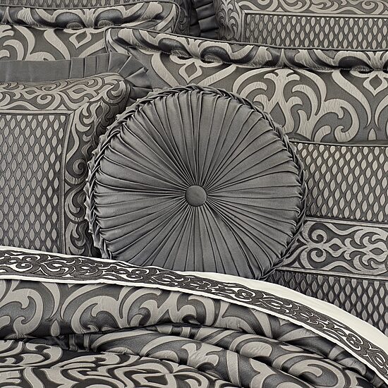 Queen Street Blythe Silver Round Throw Pillow