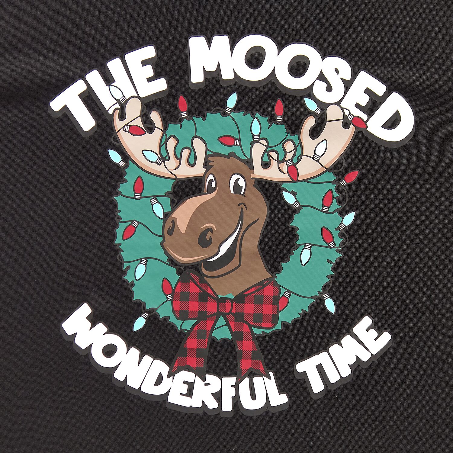 North Pole Trading Co. Moose Buffalo Womens Crew Neck Long Sleeve 2-pc. Matching Family Pajama Set