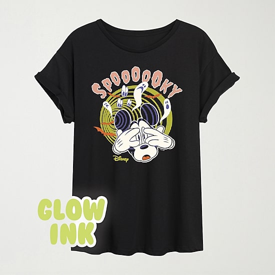 Womens Crew Neck Short Sleeve Regular Fit Mickey and Friends Graphic T-Shirt