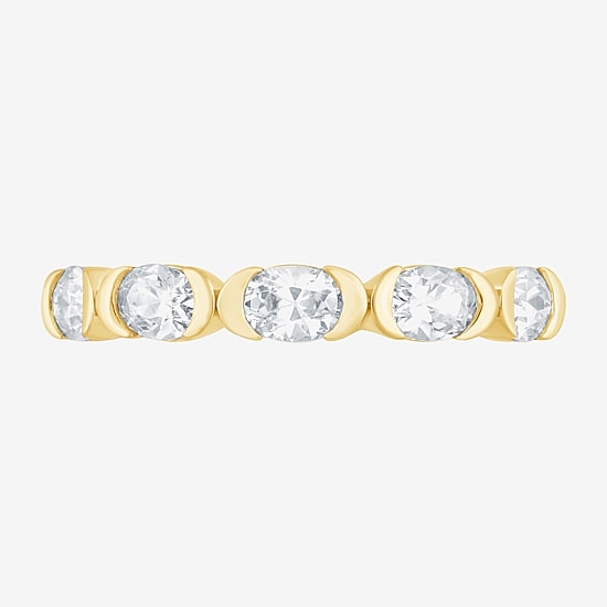 (F / Vs2) Womens 1 CT. T.W. Lab Grown White Diamond 10K Gold 5-Stone Band