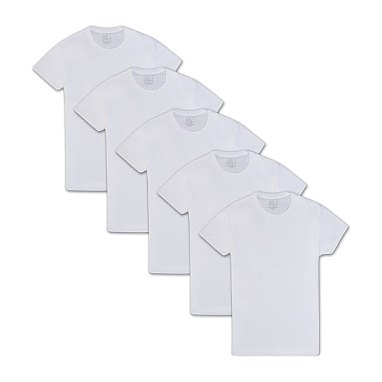 Fruit of the Loom Premium Mens 5 Pack Short Sleeve Crew Neck Moisture Wicking T-Shirt