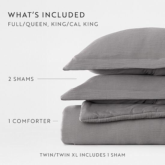 Casual Comfort Textured Cloud Gauze Down Lightweight Comforter Set