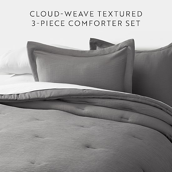 Casual Comfort Textured Cloud Gauze Down Lightweight Comforter Set