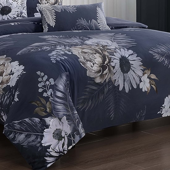 Bebejan Forget Me Not 100% Cotton Sateen 5 Piece Reversible Comforter Set