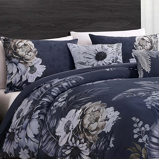 Bebejan Forget Me Not 100% Cotton Sateen 5 Piece Reversible Comforter Set