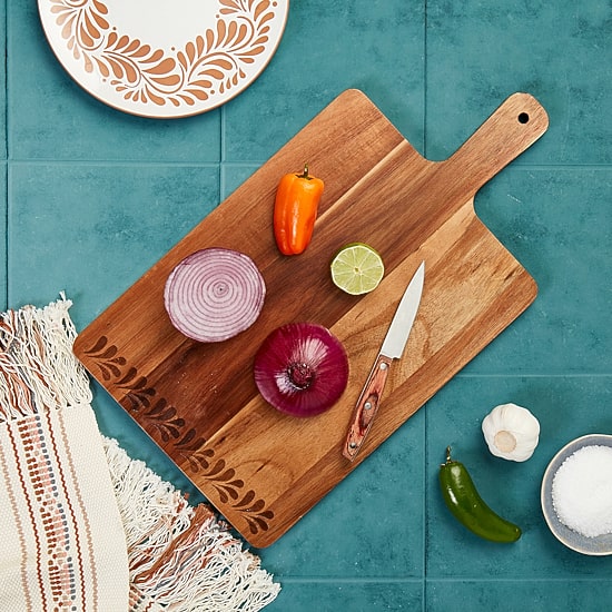 Jenny Martinez 10 inch Rectangle Wood Serve Board