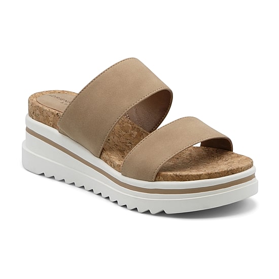 Adrienne Vittadini Womens Cara Wedge Sandals