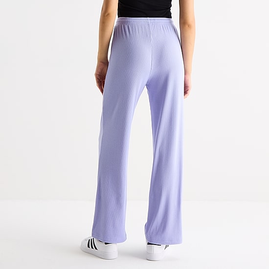 Womens Juniors Straight Mid Rise Hello Kitty Pull-On Pant