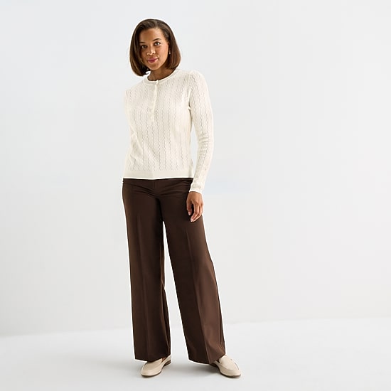 Liz Claiborne Womens Long Sleeve Regular Fit Henley Shirt