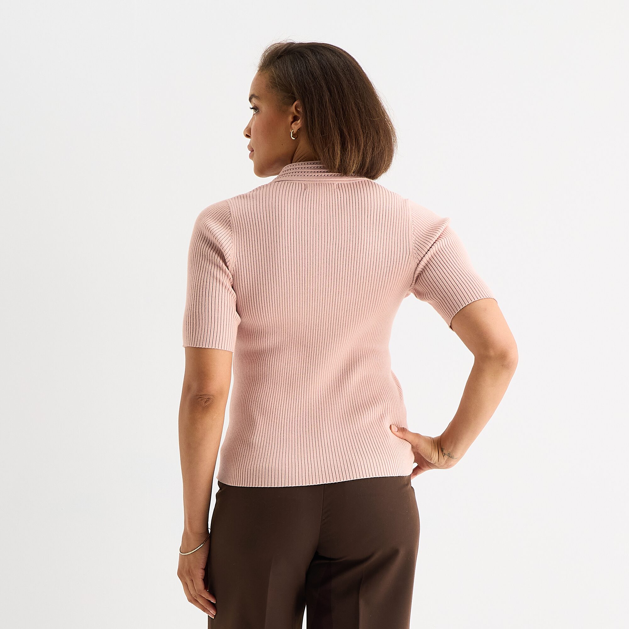 Liz Claiborne Womens Elbow Sleeve Layered Sweater