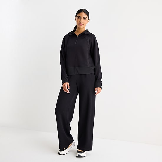 Xersion Scuba Luxe Womens Hooded Half Zip Pullover