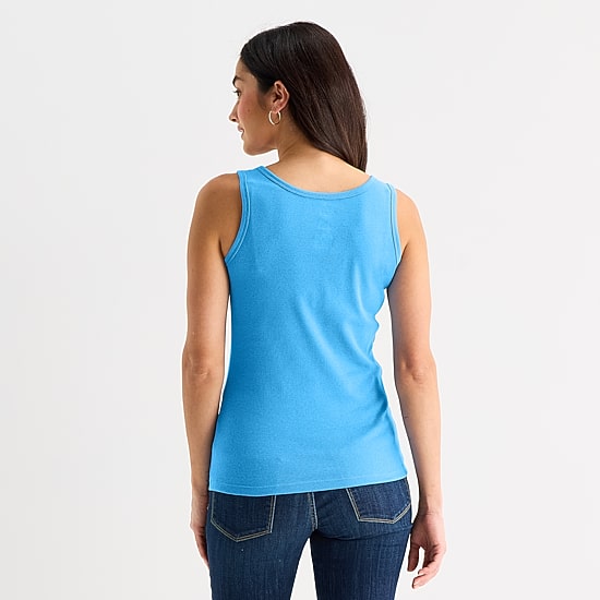 St. John's Bay Womens Scoop Neck Sleeveless Tank Top