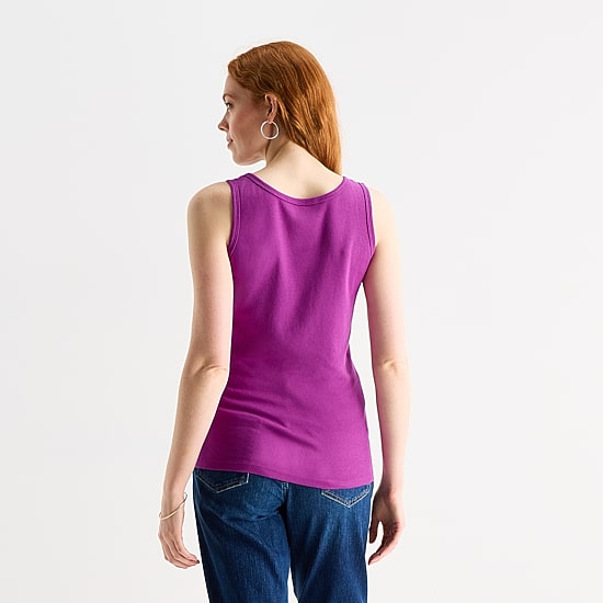 St. John's Bay Womens Scoop Neck Sleeveless Tank Top