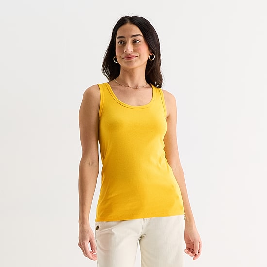 St. John's Bay Womens Scoop Neck Sleeveless Tank Top