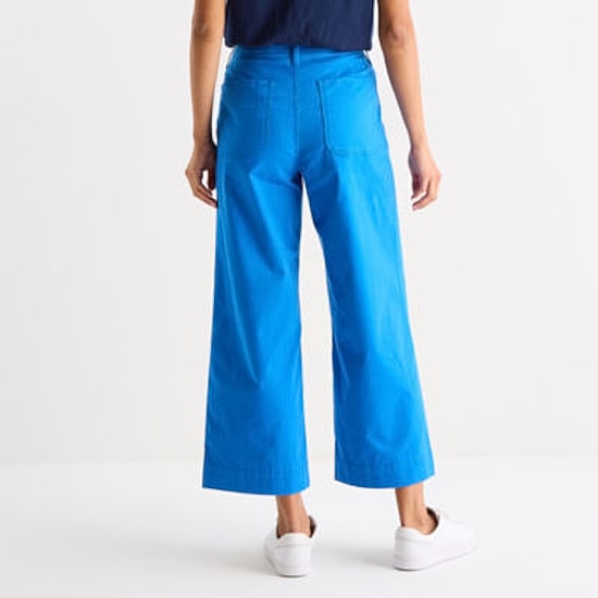 St. John's Bay Womens Wide Leg High Rise Cropped Pant