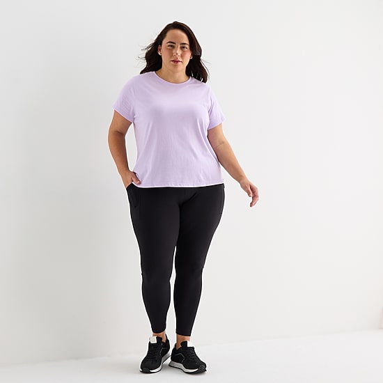 Xersion Womens Crew Neck Short Sleeve Active Plus T-Shirt