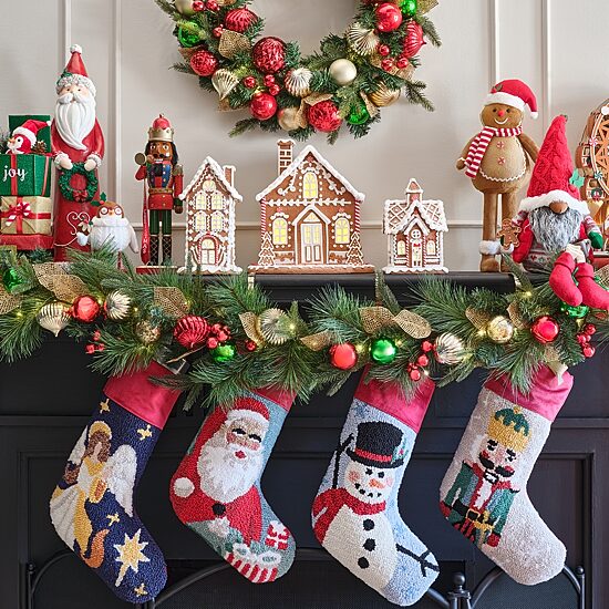 North Pole Trading Co. Angel Punch Christmas Stocking