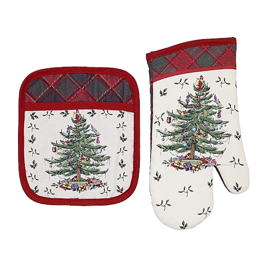 Spode Tartan 2-pc. Mitt & Pot Holder Set
