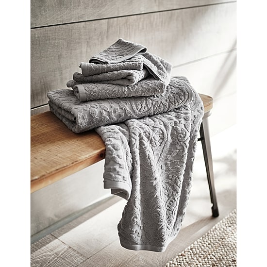 Linden Street Organic Cotton Sculpted Bath Towels
